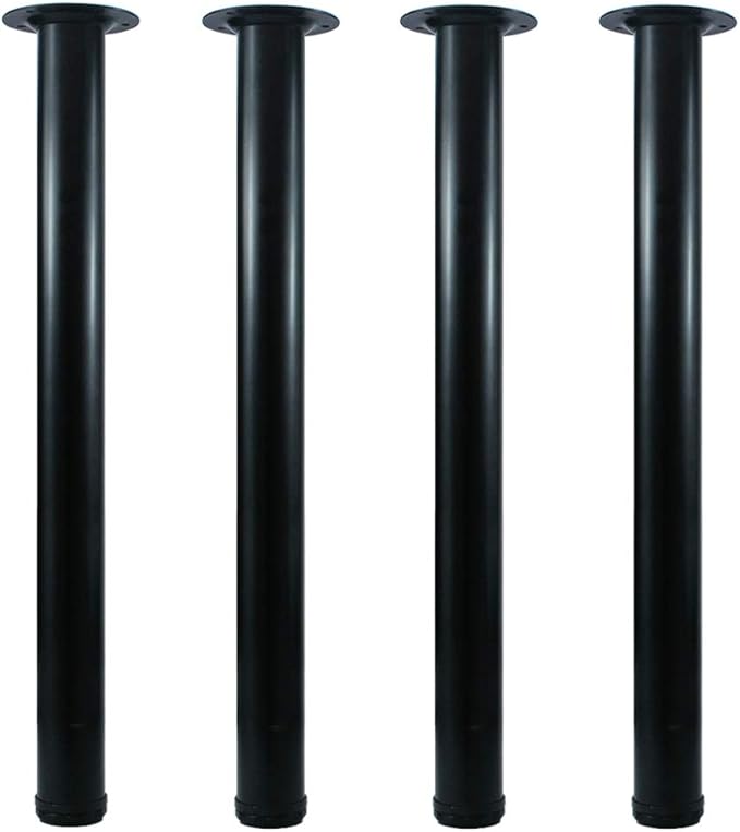 QLLY 24 inch Adjustable Metal Desk Legs, Heavy Duty Furniture Table Legs by QLLY