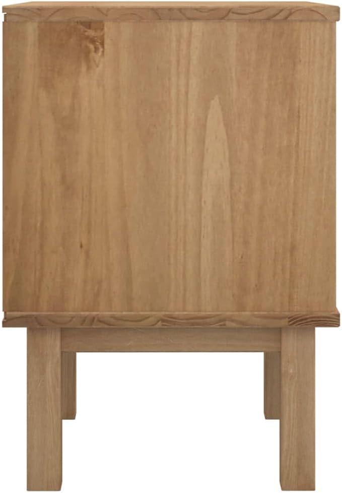 Scandinavian Bedside Cabinet 15.4" W x 17.7" L x 22.4" H Solid Pine Wood - Image 6