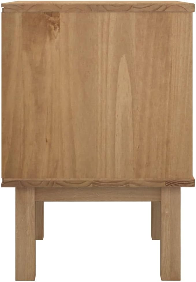 Scandinavian Style Bedside Cabinet, Engineered Wood Nightstand, 15.4" x 17.7" x - Image 6