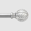 QDWIS Silver Curtain Rods for Windows 28 to 48 inch, Rustic Decorative Drapery by Unknown