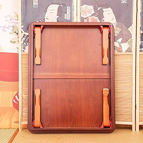 Korean Style Square Folding Coffee Table, Hand-Painted Wooden Dining Table - Image 2