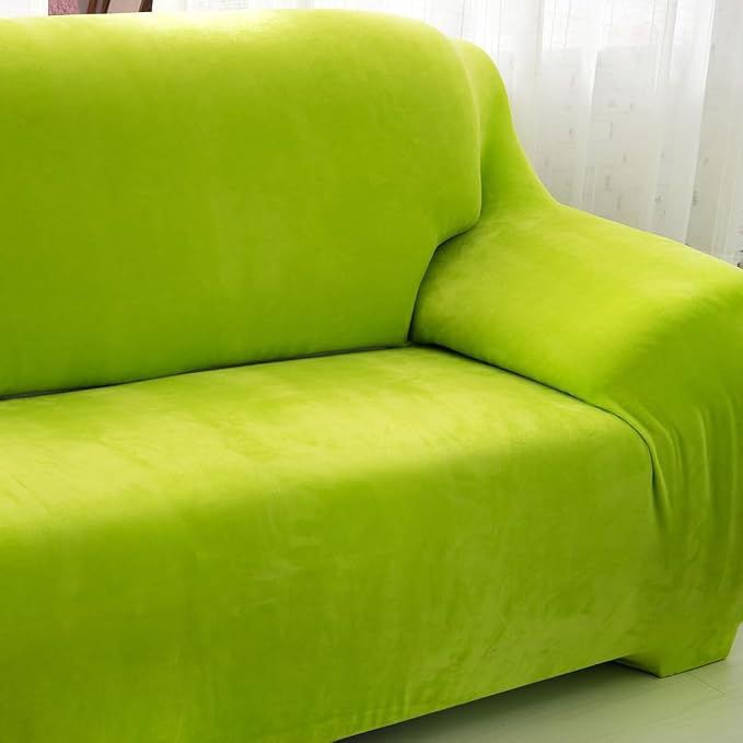 vctops 1-Piece Velvet Plush Stretch Sofa Slipcover - Image 3