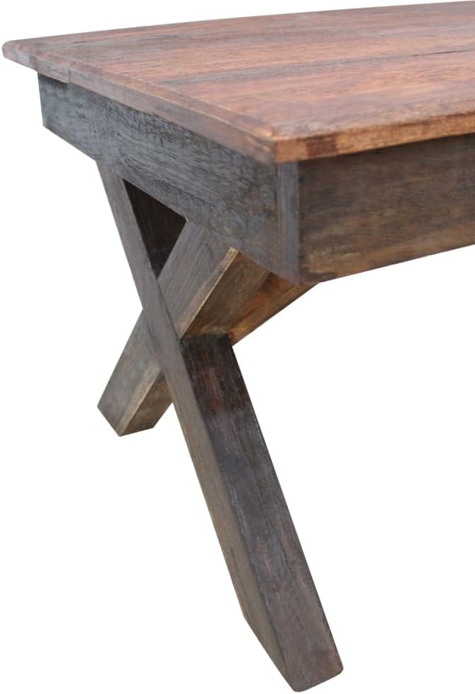 Rustic Coffee Table Handcrafted from Solid Mahogany Wood - Image 3