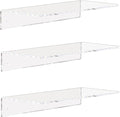 Weiai Clear Acrylic Shelves 12 Inch, Floating Wall Mounted Shelf by Weiai