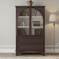 52" Tall Display Cabinet with Glass Doors, Glass Display Case Storage Cabinets by Unknown