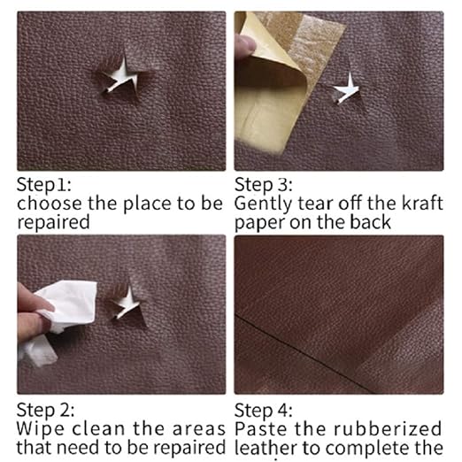 Leather Repair Tape Patch kit Dark Blue, 4 x 60 Self Adhesive Leather Patch - Image 4