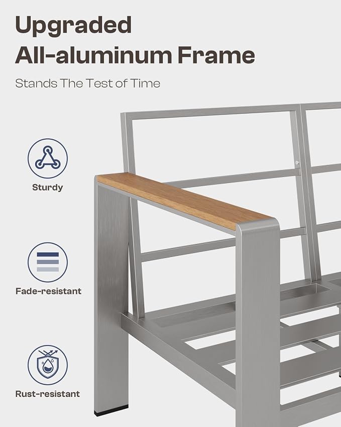 Aluminum Outdoor Patio Furniture Set - Image 3