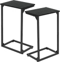 AMHANCIBLE C Shaped End Tables Set of 2, Couch Side Tables that Slide Under Sofa by AMHANCIBLE