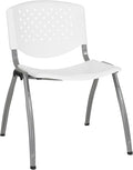 Flash Furniture HERCULES Series 880 lb. Capacity White Plastic Stack Chair by FlashFurniture