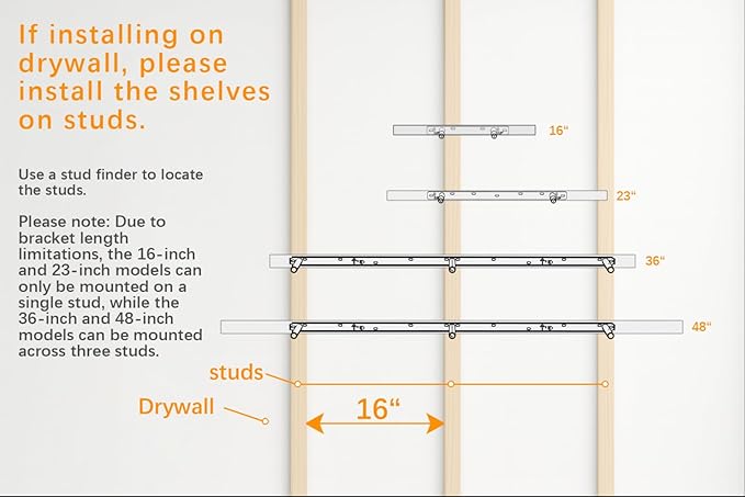 BAYKA Grey Floating Shelves for Wall, Wall Mounted Rustic Wood Shelves for - Image 9