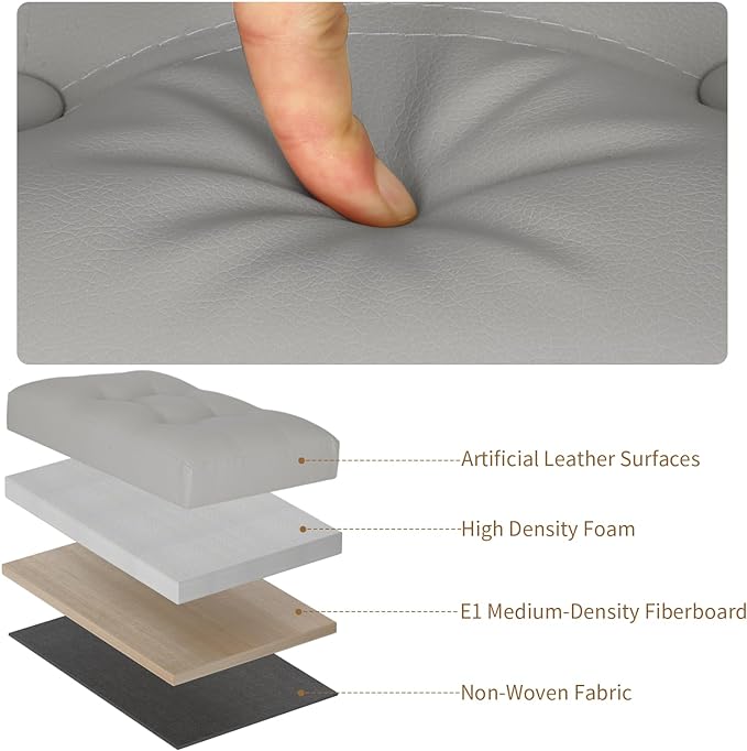 BelugaHelper Folding Storage Ottoman. Foot Rest Stool - Image 6