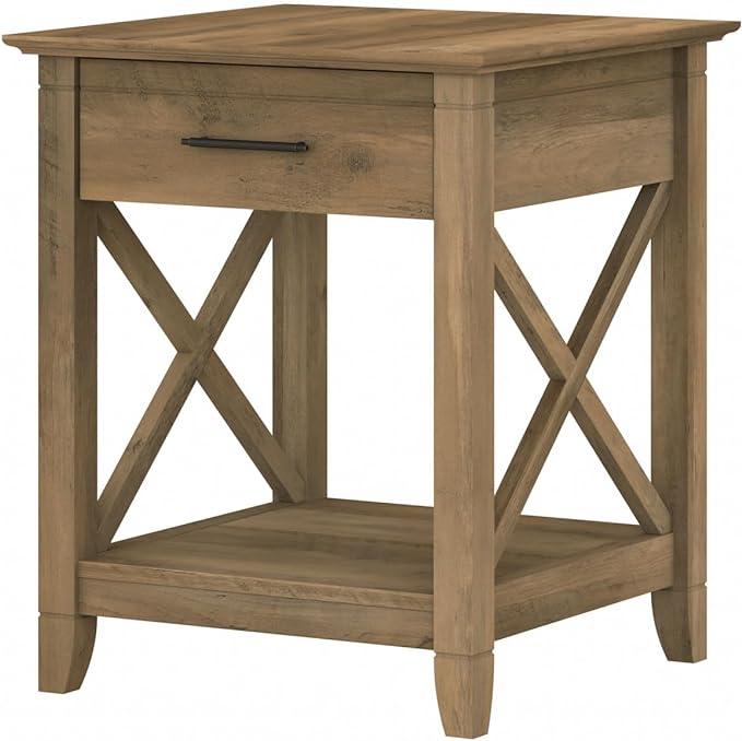 Bush Home End Table with Drawer, Nightstand with Storage, Living Room and by BushHome