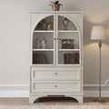 52" Tall Display Cabinet with Glass Doors, Glass Display Case Storage Cabinets by Unknown