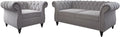 QHITTY 2 Piece Living Room Set, Sectional Chesterfield Sofa Chair Contemporary by QHITTYFurnitureLife