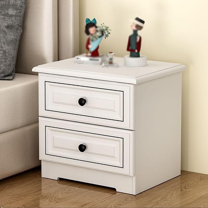 Bed Side Table Light Luxury Solid Wood Bedside Table, Simple Home Storage - Image 2