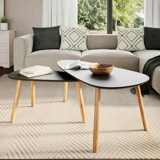 Scandinavian Style Coffee Table Set of 2 - Image 3