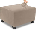 NeColorLife Stretch Ottoman Cover Square Soft Knitted Jacquard Washable Thick by NeColorLife