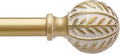 QDWIS Gold Curtain Rods for Windows 48 to 84 inch, Rustic Decorative Drapery by Unknown