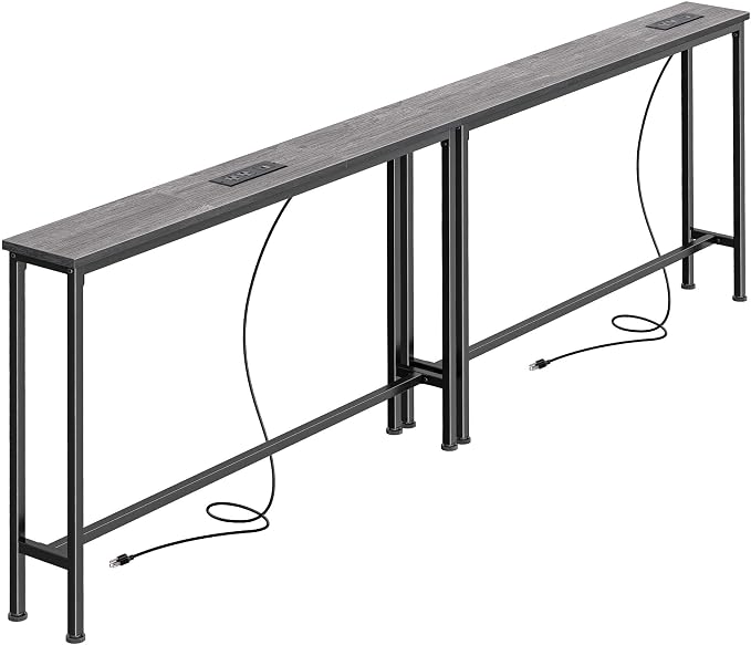 SUPERJARE 78.8 Inch Narrow Console Table by SUPERJARE