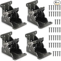 4 Pack Folding Brackets for Table Bed Leg Feet, Self-Lock Hinge Hardware by NICAVKIT