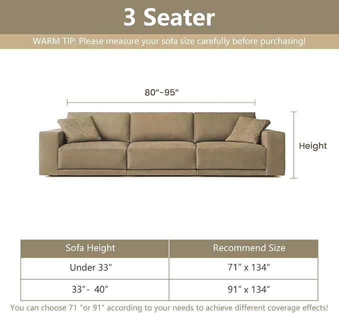 MYSKY HOME Couch Covers for Sofa, Dog Couch Cover Protector, Dark Grey Lines - Image 8