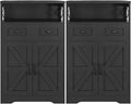 Befrases Set of 2 Black Storage Cabinet by Befrases