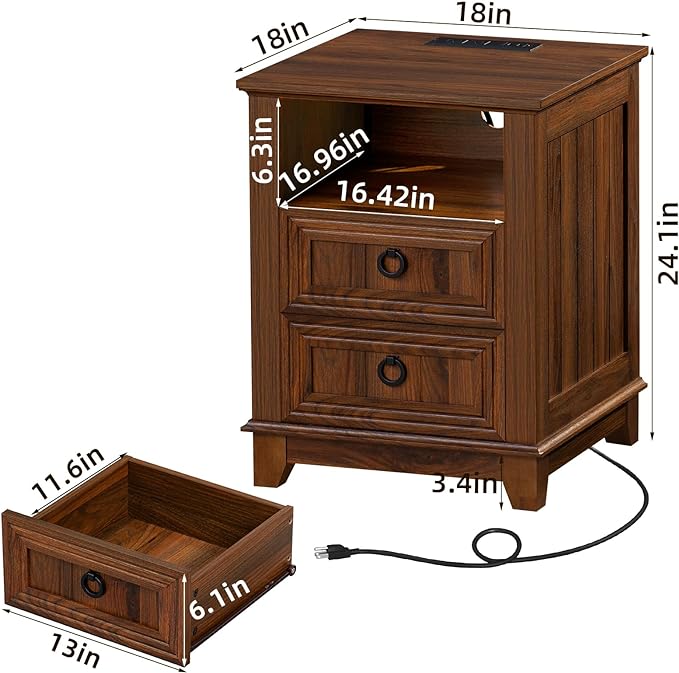 Joaxswe 18" Farmhouse Night Stand - Image 2