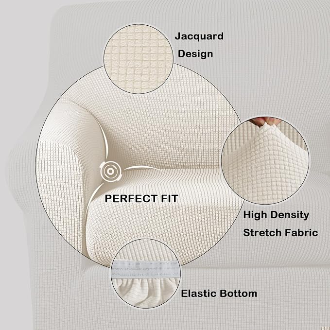 Turquoize 2 Piece Chair Covers Armchair Slipcovers - Image 3