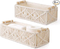 Mkono Macrame Storage Baskets Boho Decor Box Handmade Woven Decorative by Mkono