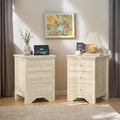 Bonnlo Unfinished Rubber Wood Night Stand Set 2 by Bonnlo