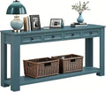 LKTART Solid Wood Console Table, 63 in Long Sofa Table Entryway Table by LKTART