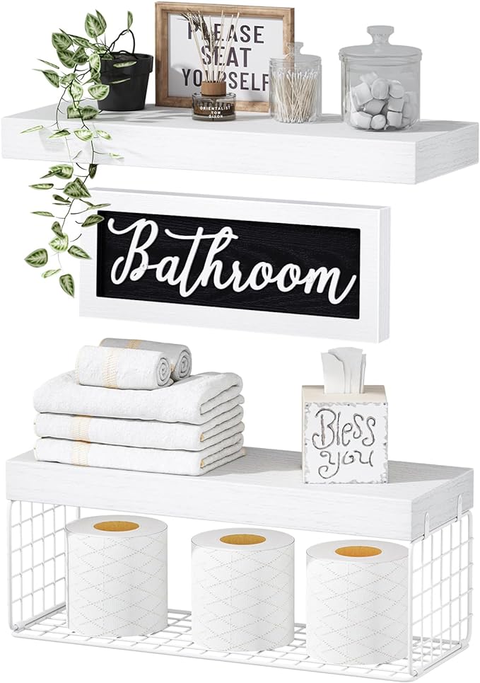 QEEIG ‎Bathroom Shelves Over Toilet by QEEIG