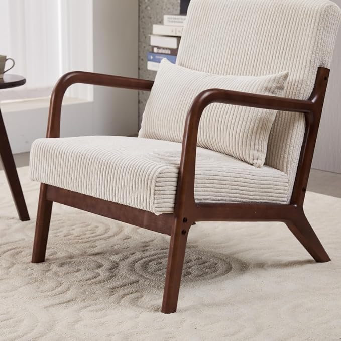 Mid-Century Accent Chair & Coffee Table Set, Vintage Style - Image 9