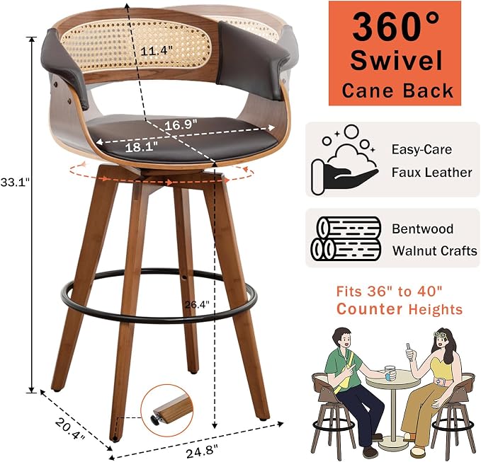 Counter Height Bar Stools Set of 4 - Image 2