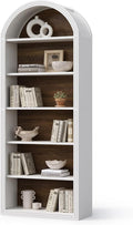 LITTLE TREE 6-Tier Bookcase, Large Freestanding Wooden Open Bookcase Bookshelf by LITTLETREE