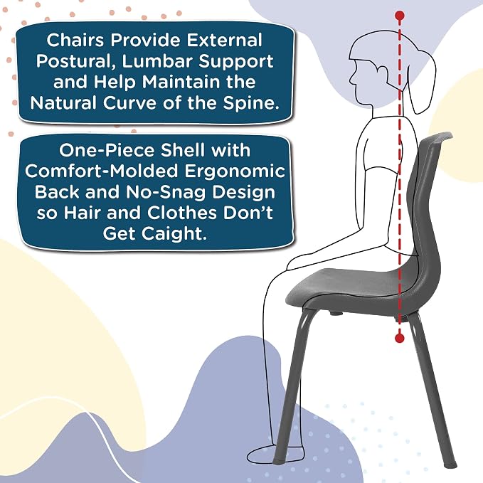 Children’s Factory MyPosture Plus 14" Chair, Tan - Image 7