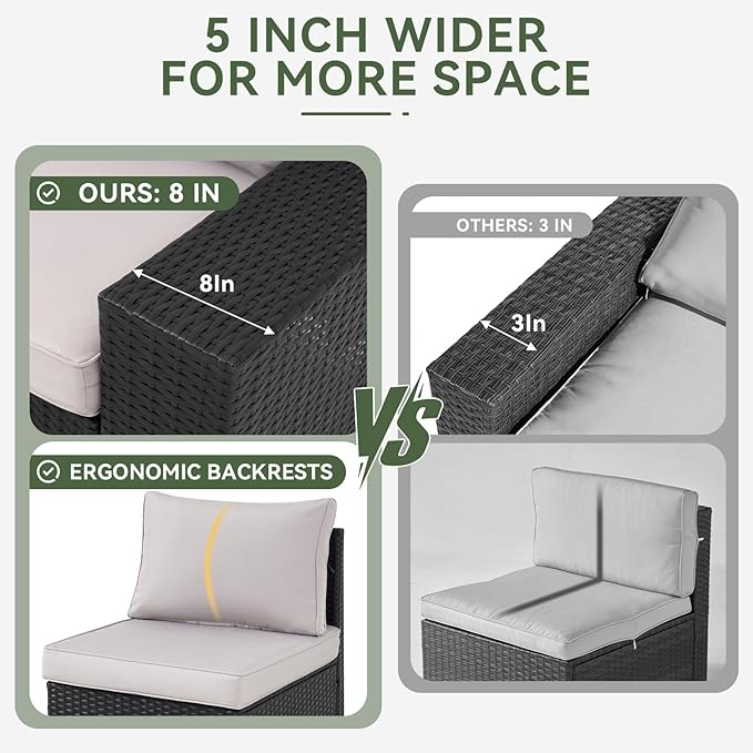 Aoxun Outdoor Patio Furniture Set - Image 5