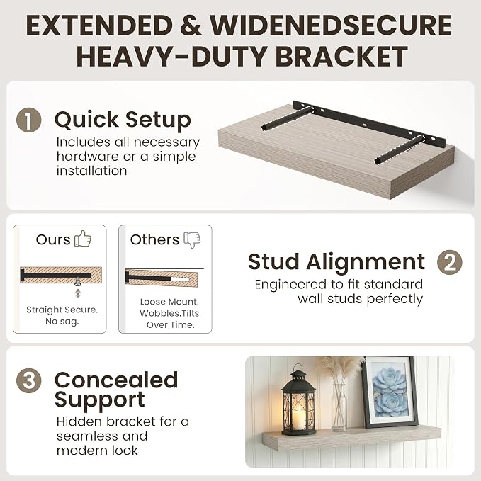 Dreamland Grey Floating Shelves - Image 4