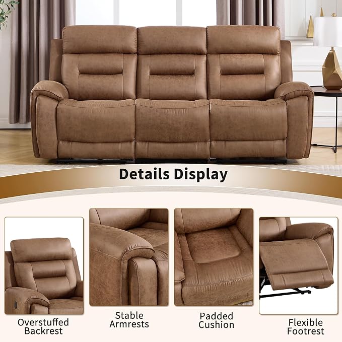ANJ 2-Piece Faux Leather Power Recliner Sofa Set - Image 6