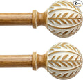 QDWIS 2 Pack Boho Wood Curtain Rods by Unknown