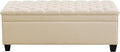 WUTUTUEE 51" Fabric Storage Ottoman Bench, Upholstered Rectangle End of Bed by WUTUTUEE