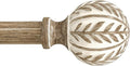 QDWIS Boho Wood Curtain Rods for Windows 72 to 144 inch, Rustic Decorative by Unknown