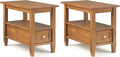 SIMPLIHOME Warm Shaker Solid Wood 14 inch Wide Transitional-Style Narrow Side by SimpliHome