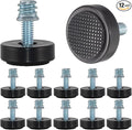 M6 Adjustable Furniture Leveler, 12 Pack Rubber Leveling Feet Screws in Threaded by DIYfurniturerepairtools