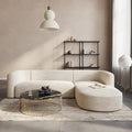 Acanva Luxury Modern Tight Curved Back Velvet Sofa, Minimalist Style Comfy Couch by acanva