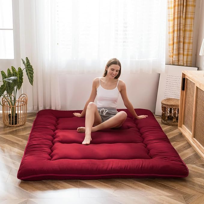 MAXYOYO Japanese Floor Mattress Futon Mattress, Thicken Sleeping Pad Foldable by MAXYOYO
