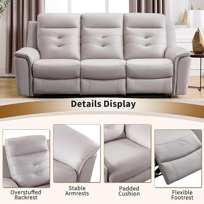 ANJ 2-Piece PU Leather Recliner Sofa Set - Image 6
