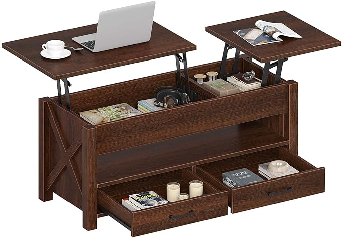 Seventable Coffee Table, 47.2" Lift Top Coffee Table by Seventable