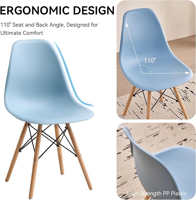 5-Piece Round Dining Table Set, Small 35.5" Kitchen Table Chairs Set of 4 Space - Image 5