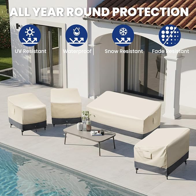 Extra Heavy Duty Outdoor Couch Cover Waterproof, Extra Large 3-Seater Patio - Image 7